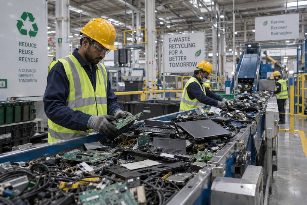Evergreen Recyclekaro pre IPO e-waste recycling plant