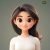 Midjourney_ Cute cartoon girl with large eyes, gentle smile, and soft features_